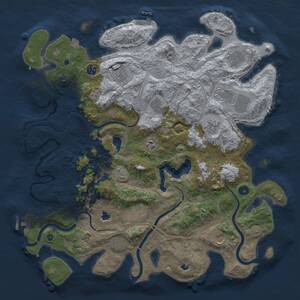 Thumbnail Rust Map: Procedural Map, Size: 4500, Seed: 508931798, 17 Monuments
