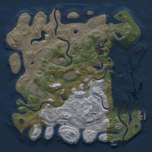 Thumbnail Rust Map: Procedural Map, Size: 4500, Seed: 1596847960, 17 Monuments