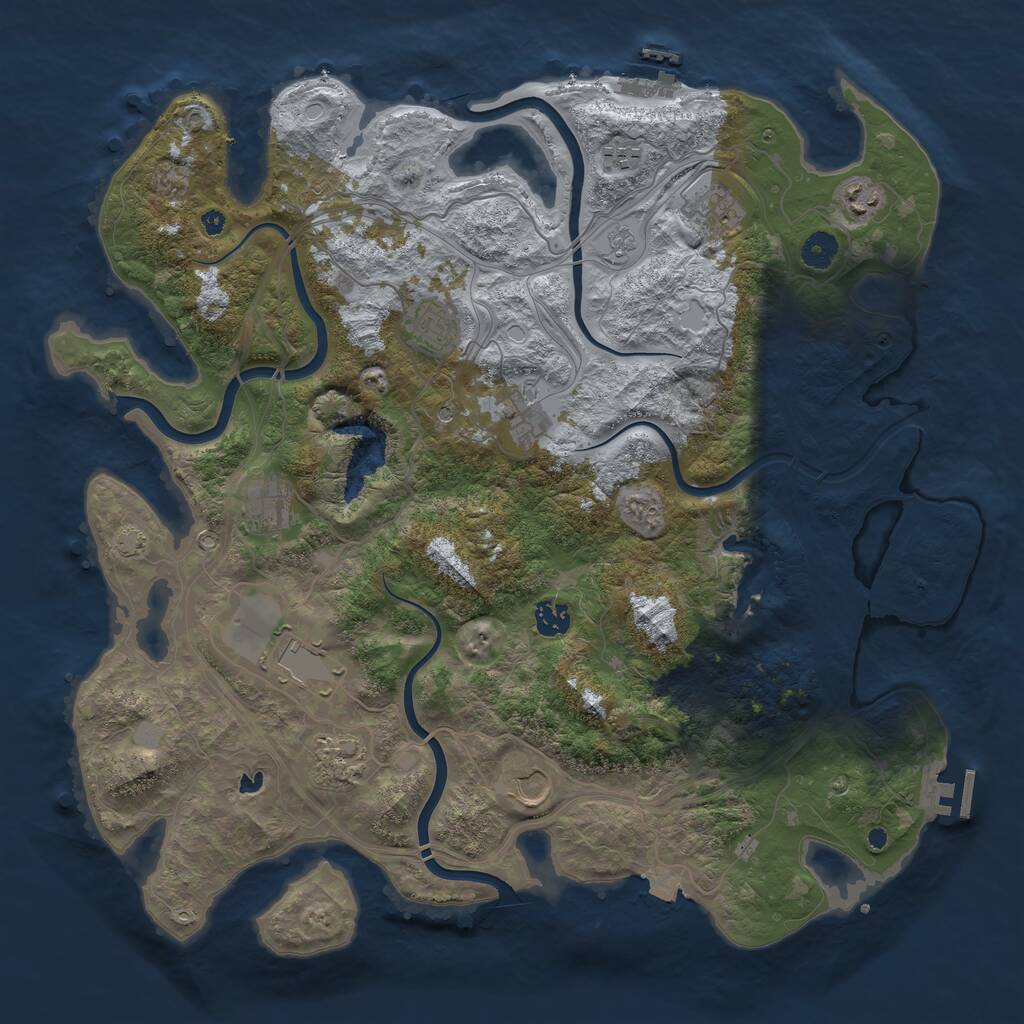 Rust Map: Procedural Map, Size: 4250, Seed: 13499687, 16 Monuments