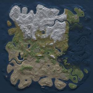 Thumbnail Rust Map: Procedural Map, Size: 5000, Seed: 834066141, 17 Monuments