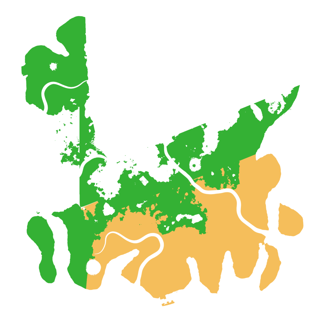 Biome Rust Map: Procedural Map, Size: 3800, Seed: 1111110007