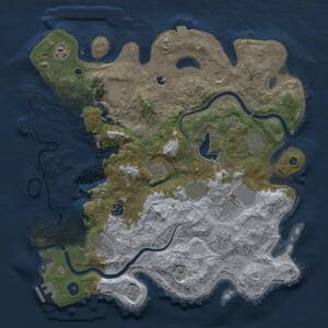 Thumbnail Rust Map: Procedural Map, Size: 4000, Seed: 1612387784, 17 Monuments