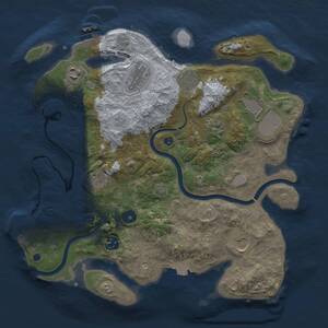 Thumbnail Rust Map: Procedural Map, Size: 3500, Seed: 124720684, 15 Monuments
