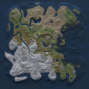 Thumbnail Rust Map: Procedural Map, Size: 4000, Seed: 635219088, 16 Monuments