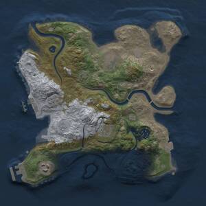Thumbnail Rust Map: Procedural Map, Size: 3000, Seed: 236664615, 11 Monuments