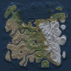 Thumbnail Rust Map: Procedural Map, Size: 4250, Seed: 346963122, 16 Monuments