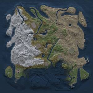Thumbnail Rust Map: Procedural Map, Size: 4250, Seed: 1109886407, 15 Monuments