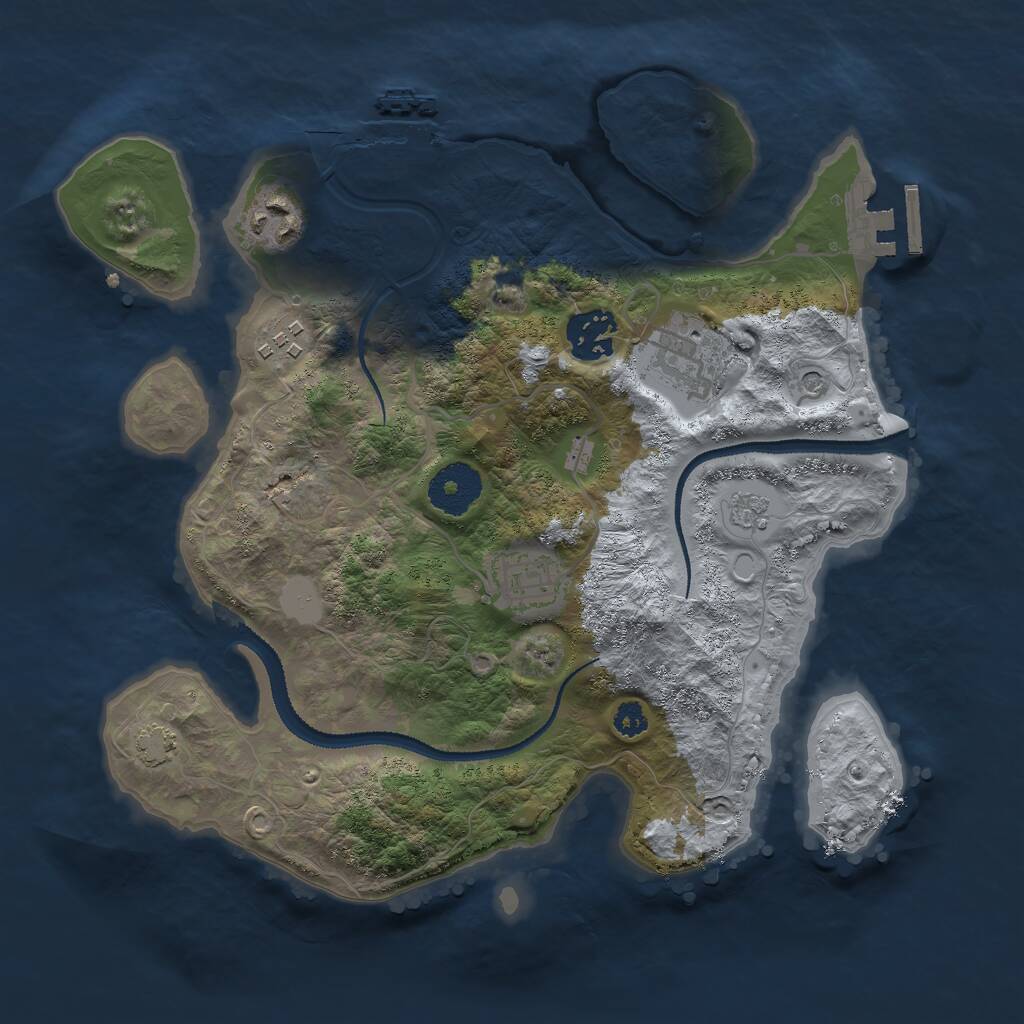 Rust Map: Procedural Map, Size: 3000, Seed: 31699, 11 Monuments