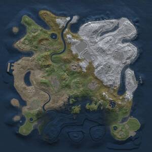 Thumbnail Rust Map: Procedural Map, Size: 3500, Seed: 717950898, 15 Monuments