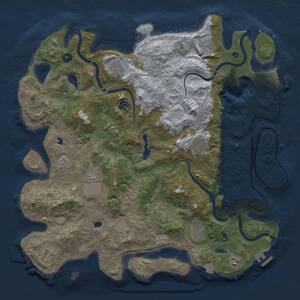 Thumbnail Rust Map: Procedural Map, Size: 4500, Seed: 1212720346, 17 Monuments