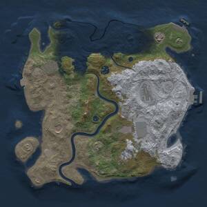 Thumbnail Rust Map: Procedural Map, Size: 3500, Seed: 89346548, 16 Monuments