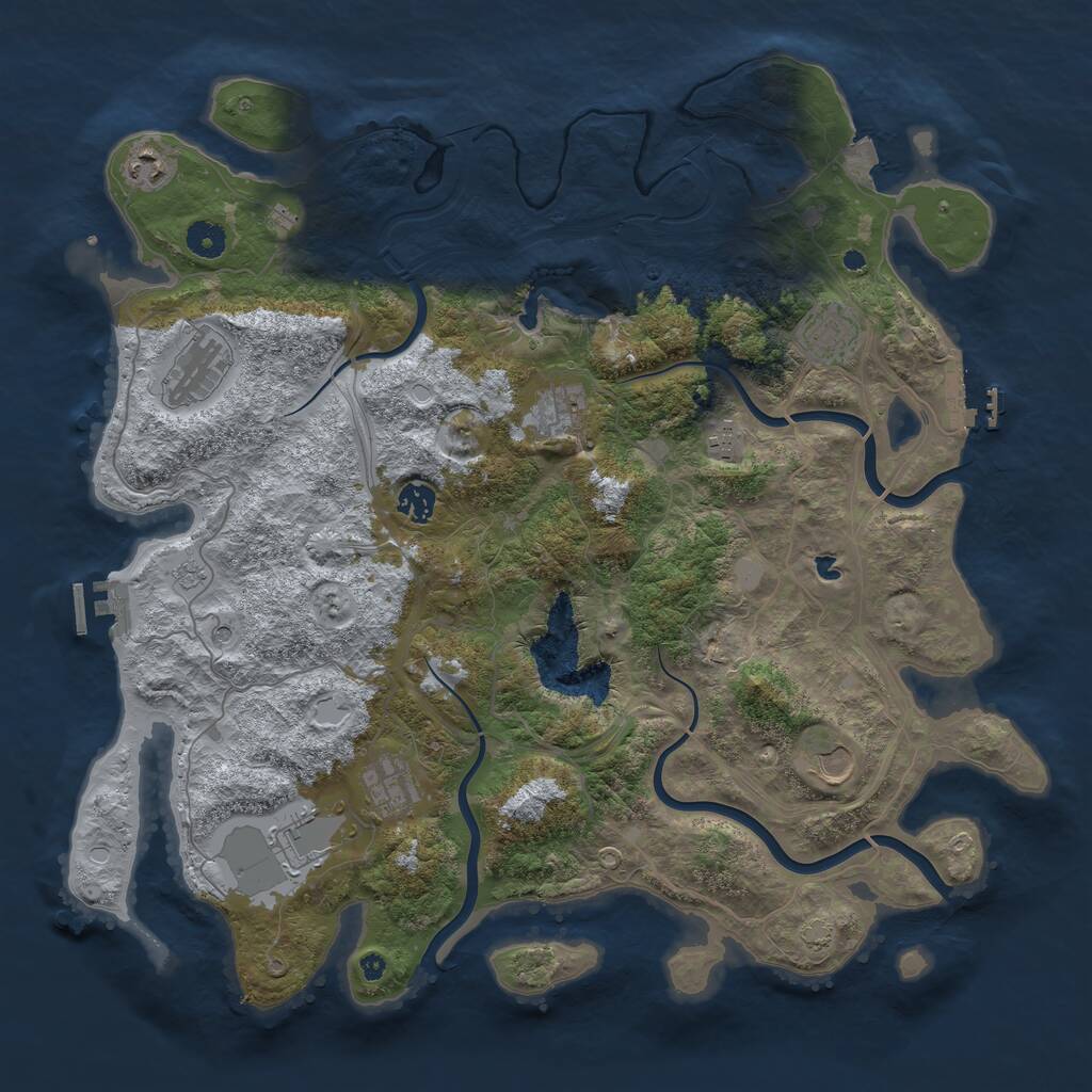 Rust Map: Procedural Map, Size: 4250, Seed: 2063825103, 15 Monuments