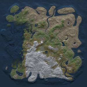Thumbnail Rust Map: Procedural Map, Size: 4500, Seed: 863563, 17 Monuments