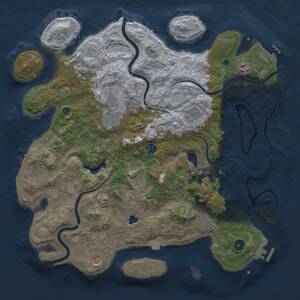 Thumbnail Rust Map: Procedural Map, Size: 4200, Seed: 255013856, 16 Monuments