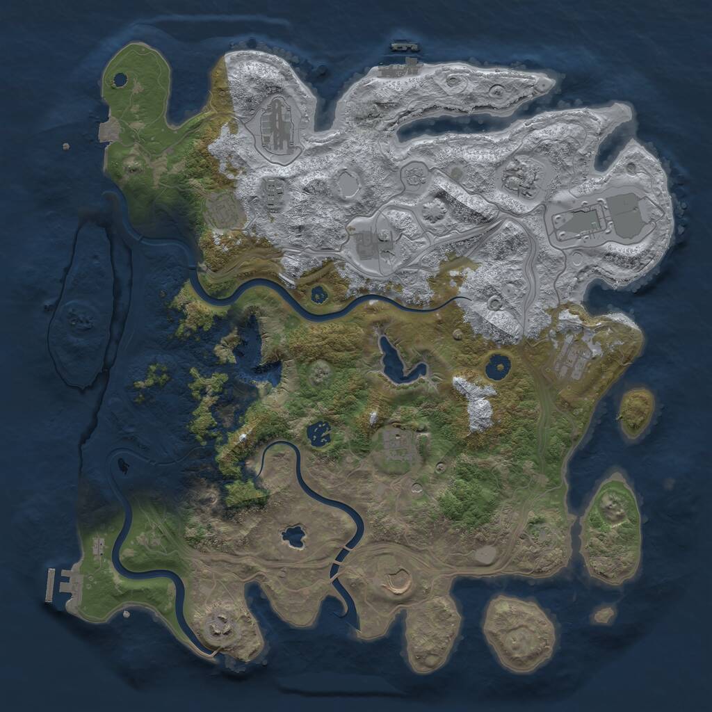 Rust Map: Procedural Map, Size: 4250, Seed: 1285575437, 17 Monuments
