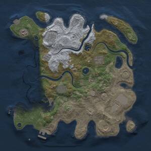 Thumbnail Rust Map: Procedural Map, Size: 3600, Seed: 336, 15 Monuments