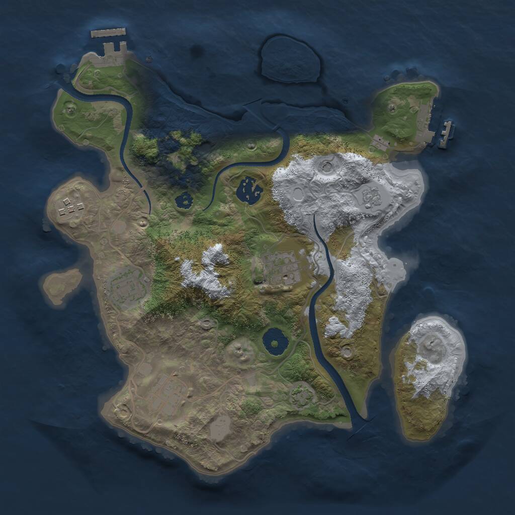 Rust Map: Procedural Map, Size: 3000, Seed: 1726747839, 11 Monuments