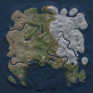 Thumbnail Rust Map: Procedural Map, Size: 4500, Seed: 7775092, 16 Monuments