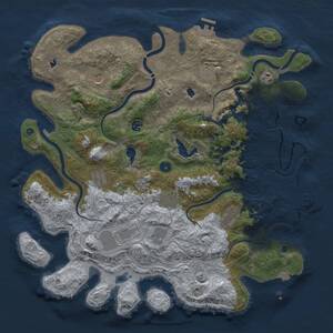 Thumbnail Rust Map: Procedural Map, Size: 4500, Seed: 994435868, 16 Monuments