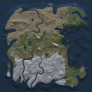Thumbnail Rust Map: Procedural Map, Size: 4500, Seed: 864048828, 16 Monuments