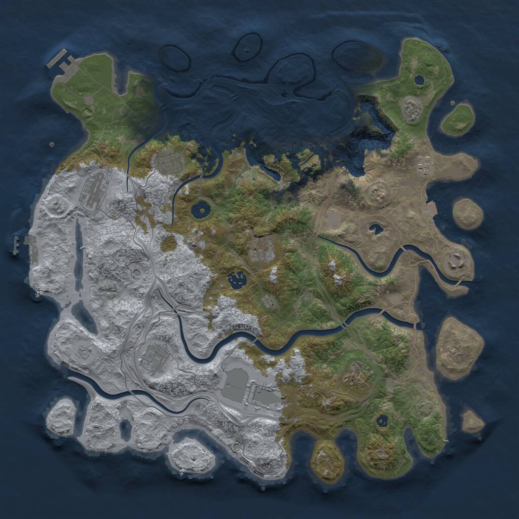 Rust Map: Procedural Map, Size: 4250, Seed: 5744528, 15 Monuments