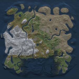 Thumbnail Rust Map: Procedural Map, Size: 4500, Seed: 536326825, 17 Monuments