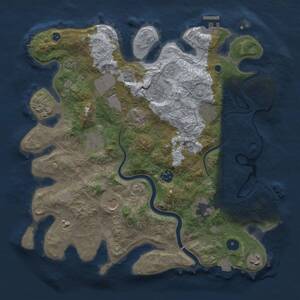 Thumbnail Rust Map: Procedural Map, Size: 3700, Seed: 289844317, 15 Monuments