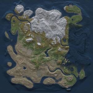 Thumbnail Rust Map: Procedural Map, Size: 4000, Seed: 2077739259, 15 Monuments