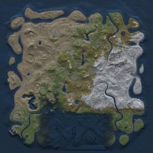Thumbnail Rust Map: Procedural Map, Size: 5100, Seed: 1281747526, 17 Monuments