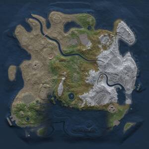 Thumbnail Rust Map: Procedural Map, Size: 3500, Seed: 1669245865, 14 Monuments