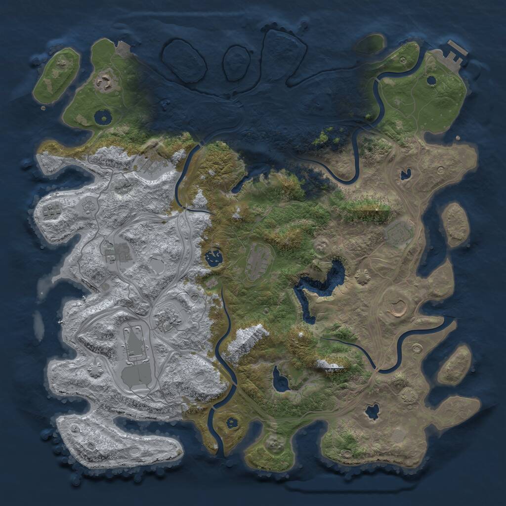 Rust Map: Procedural Map, Size: 4500, Seed: 755576066, 15 Monuments