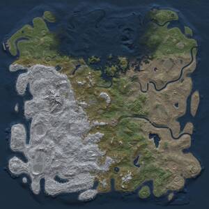 Thumbnail Rust Map: Procedural Map, Size: 6000, Seed: 2015478436, 17 Monuments