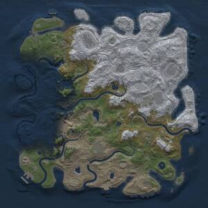Thumbnail Rust Map: Procedural Map, Size: 4500, Seed: 1579351615, 17 Monuments