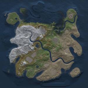 Thumbnail Rust Map: Procedural Map, Size: 3500, Seed: 791661174, 15 Monuments