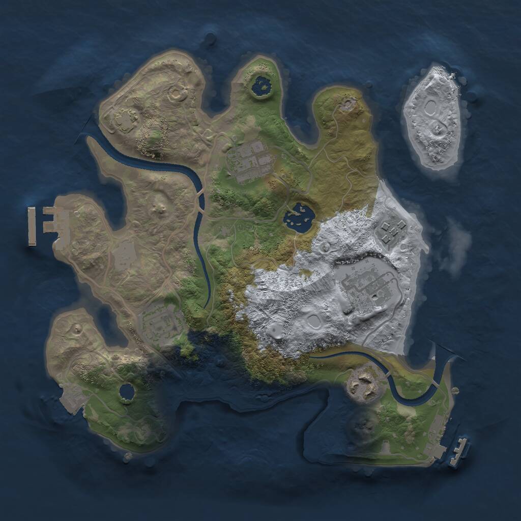 Rust Map: Procedural Map, Size: 2700, Seed: 1775217697, 10 Monuments