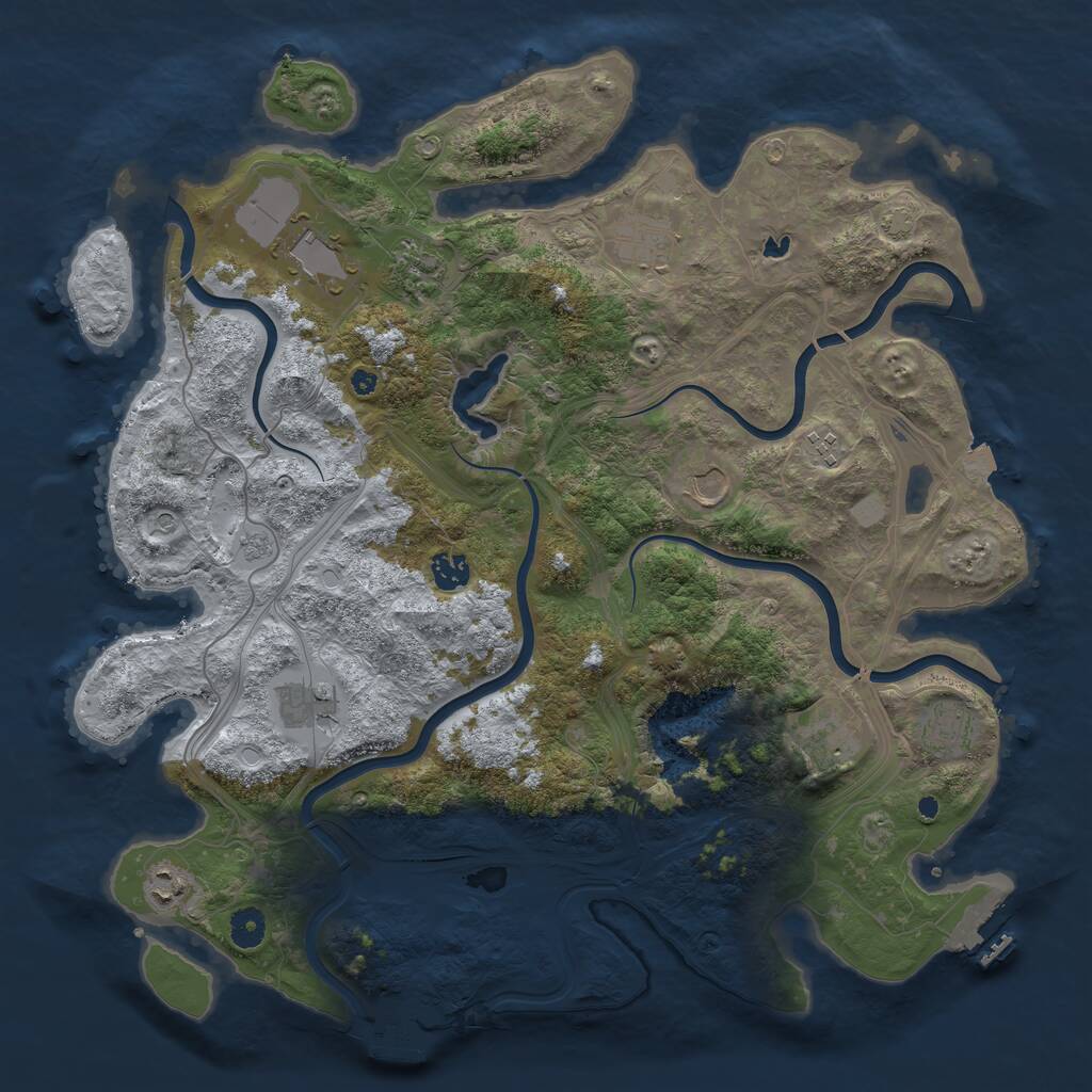 Rust Map: Procedural Map, Size: 4250, Seed: 1520372600, 16 Monuments
