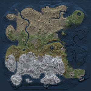 Thumbnail Rust Map: Procedural Map, Size: 3700, Seed: 1792946602, 17 Monuments