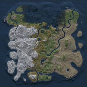 Thumbnail Rust Map: Procedural Map, Size: 4250, Seed: 1647270951, 15 Monuments