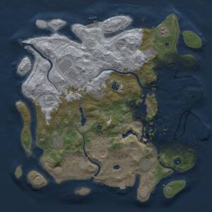 Thumbnail Rust Map: Procedural Map, Size: 4250, Seed: 1662570029, 17 Monuments