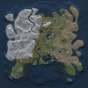 Thumbnail Rust Map: Procedural Map, Size: 4000, Seed: 998192, 15 Monuments