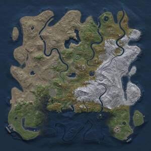 Thumbnail Rust Map: Procedural Map, Size: 4500, Seed: 642006048, 16 Monuments