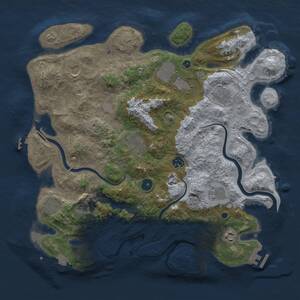 Thumbnail Rust Map: Procedural Map, Size: 3994, Seed: 570200258, 16 Monuments