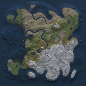 Thumbnail Rust Map: Procedural Map, Size: 3500, Seed: 883100744, 13 Monuments