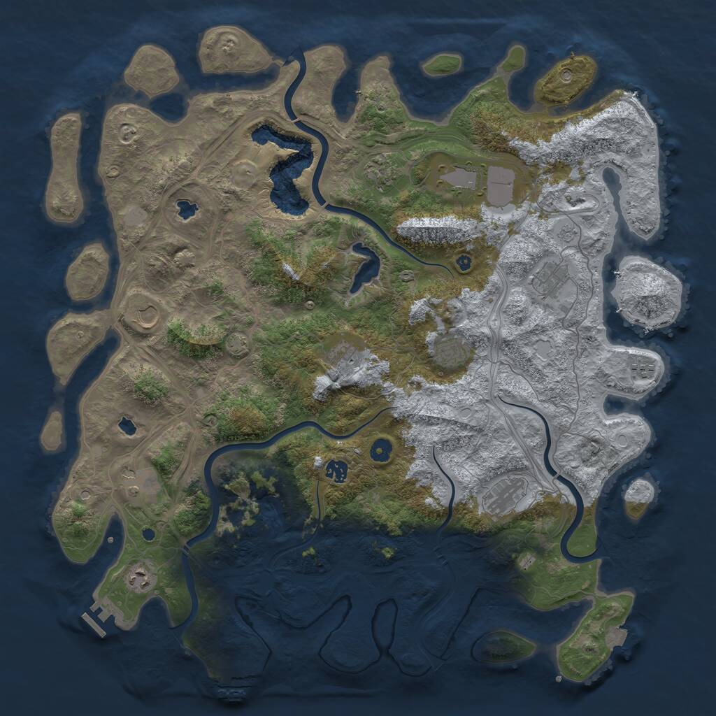 Rust Map: Procedural Map, Size: 4750, Seed: 226478294, 17 Monuments
