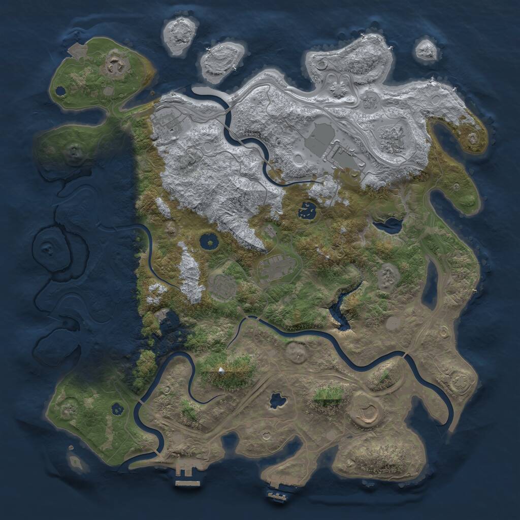 Rust Map: Procedural Map, Size: 4300, Seed: 1554169, 15 Monuments