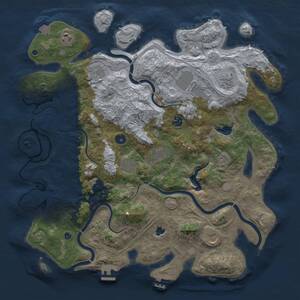 Thumbnail Rust Map: Procedural Map, Size: 4300, Seed: 1554169, 15 Monuments