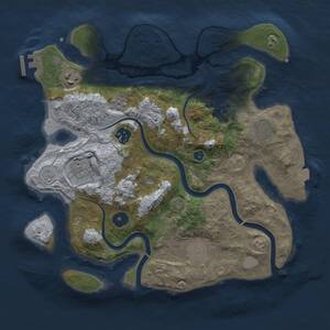 Thumbnail Rust Map: Procedural Map, Size: 3275, Seed: 1418, 11 Monuments