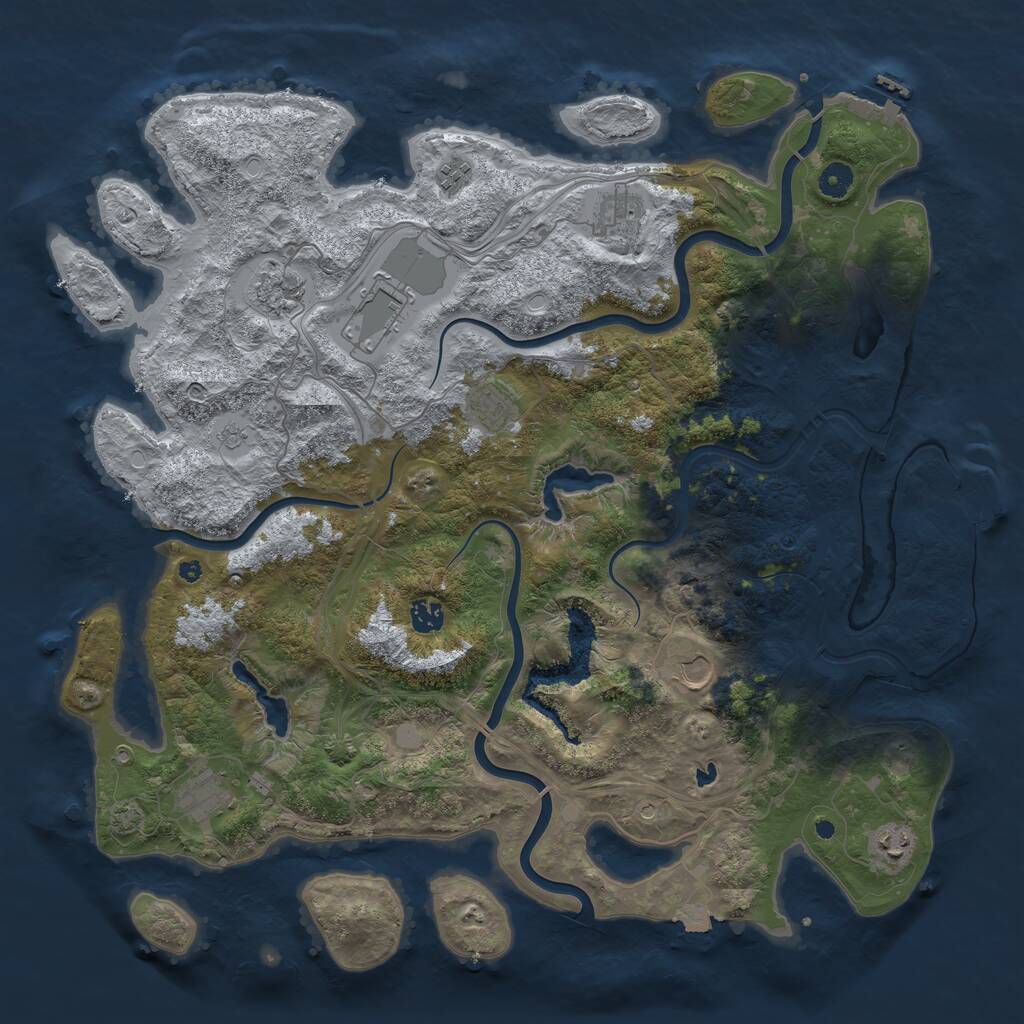 Rust Map: Procedural Map, Size: 4500, Seed: 583412544, 15 Monuments