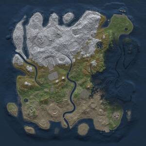 Thumbnail Rust Map: Procedural Map, Size: 3750, Seed: 590727, 14 Monuments