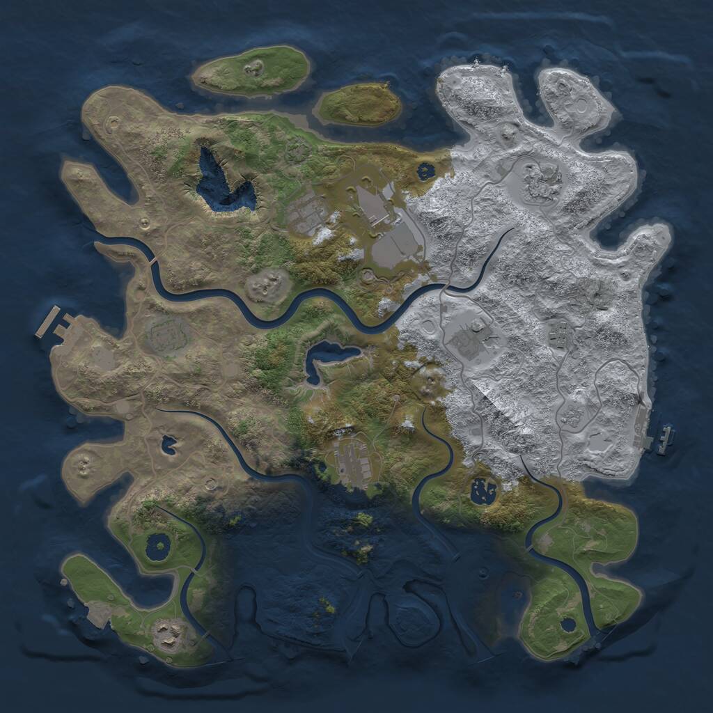 Rust Map: Procedural Map, Size: 4000, Seed: 1726227470, 15 Monuments